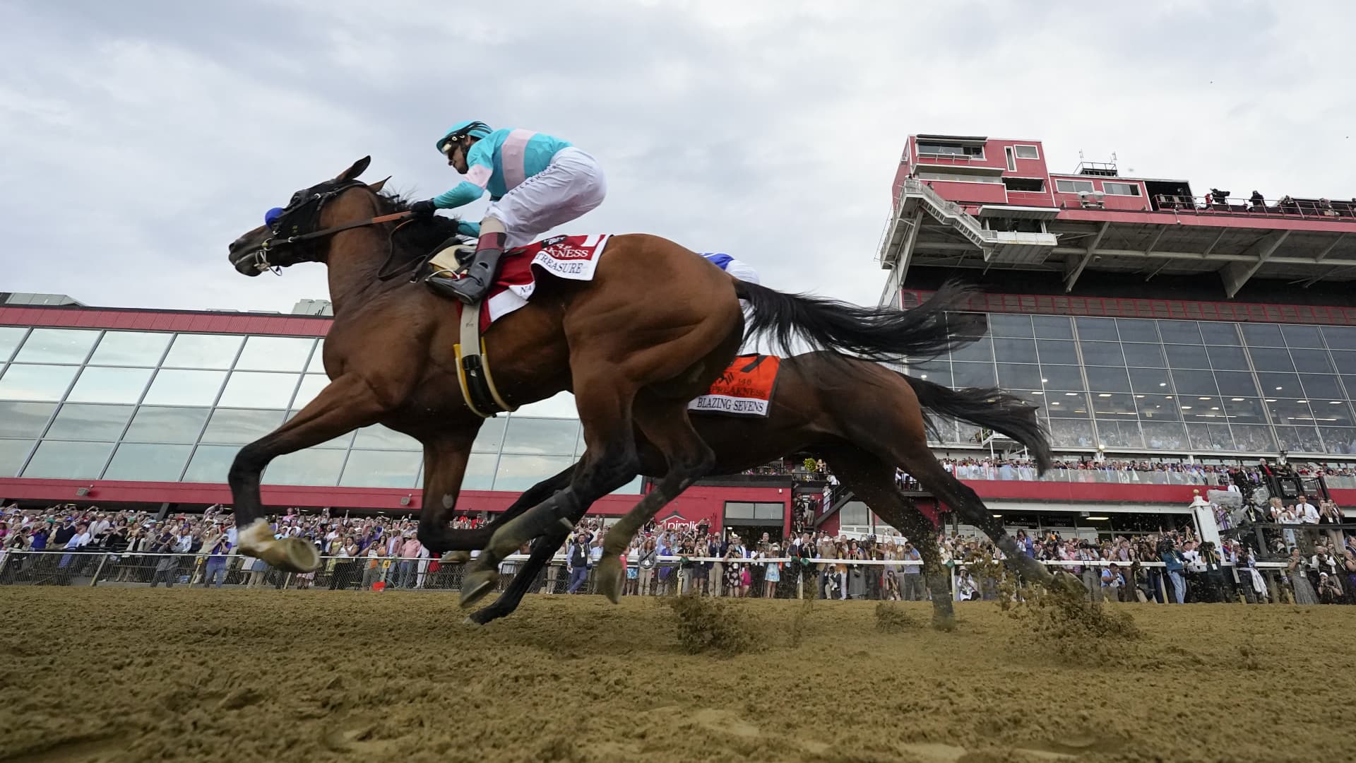 bob-baffert’s-national-treasure-wins-preakness,-hours-after-another-of-his-horses-was-euthanized